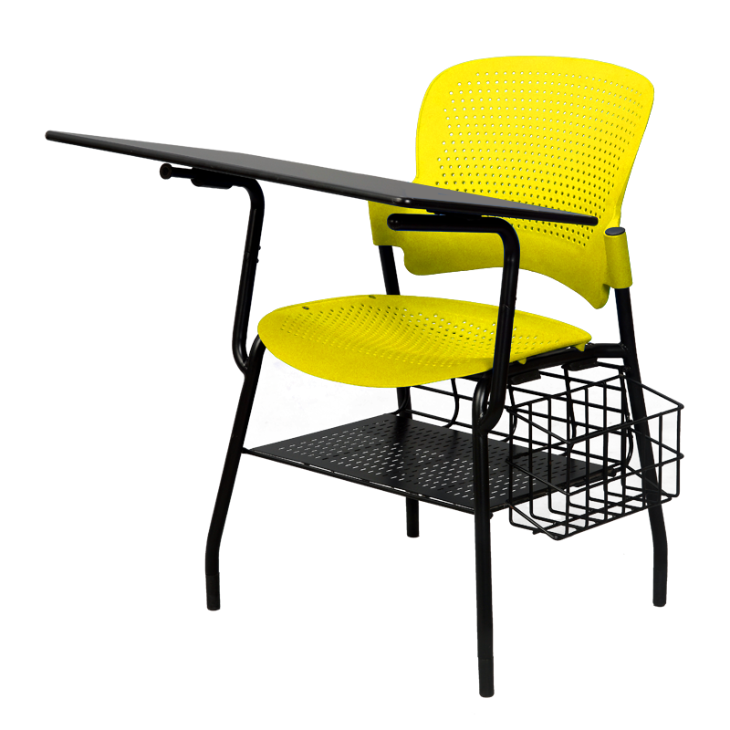 Creative office Chair Manufacturers - Syona Roots student writing pad yellow chair manufacturer